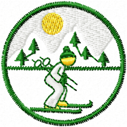 Ski Embroidery Design 2 Ski Embroidery Design 2